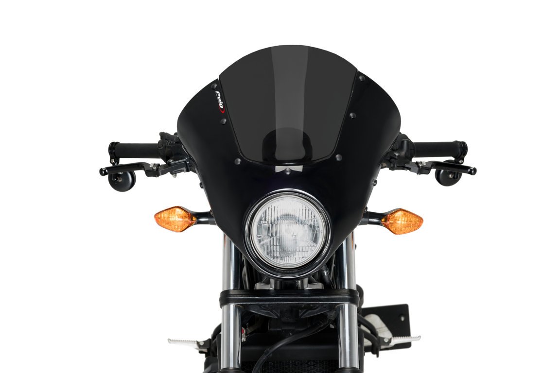 Puig Dark Night Semifairing | Black/Dark Smoke | Honda CMX 500 Rebel 2017>2019 -   Pyramid Motorcycle Accessories