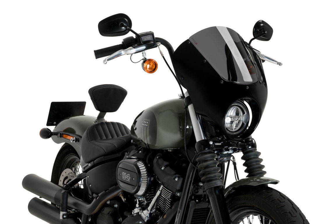 Puig Dark Night Semifairing | Dark Smoke | Harley Davidson Softail Stret Bob (FXBB) 2021>Current -  Shop name