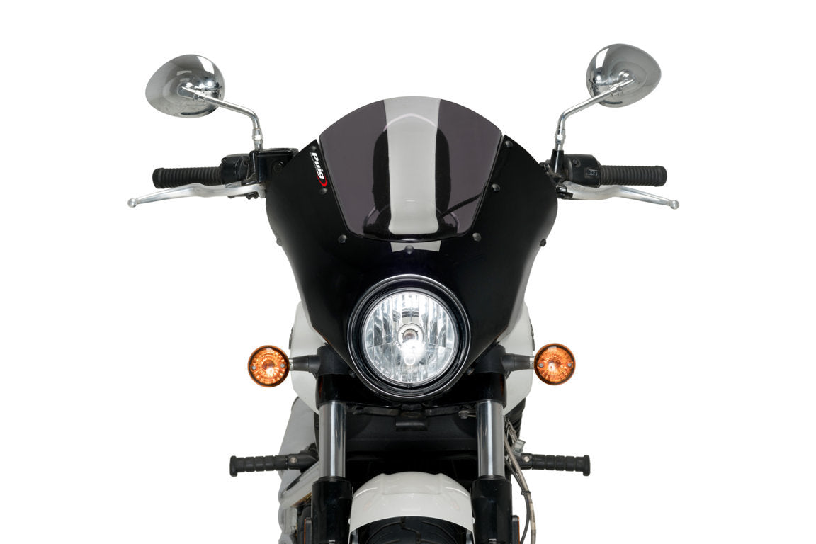 Puig Dark Night Semifairing | Dark Smoke | Indian Scout 2015>Current -   Pyramid Motorcycle Accessories