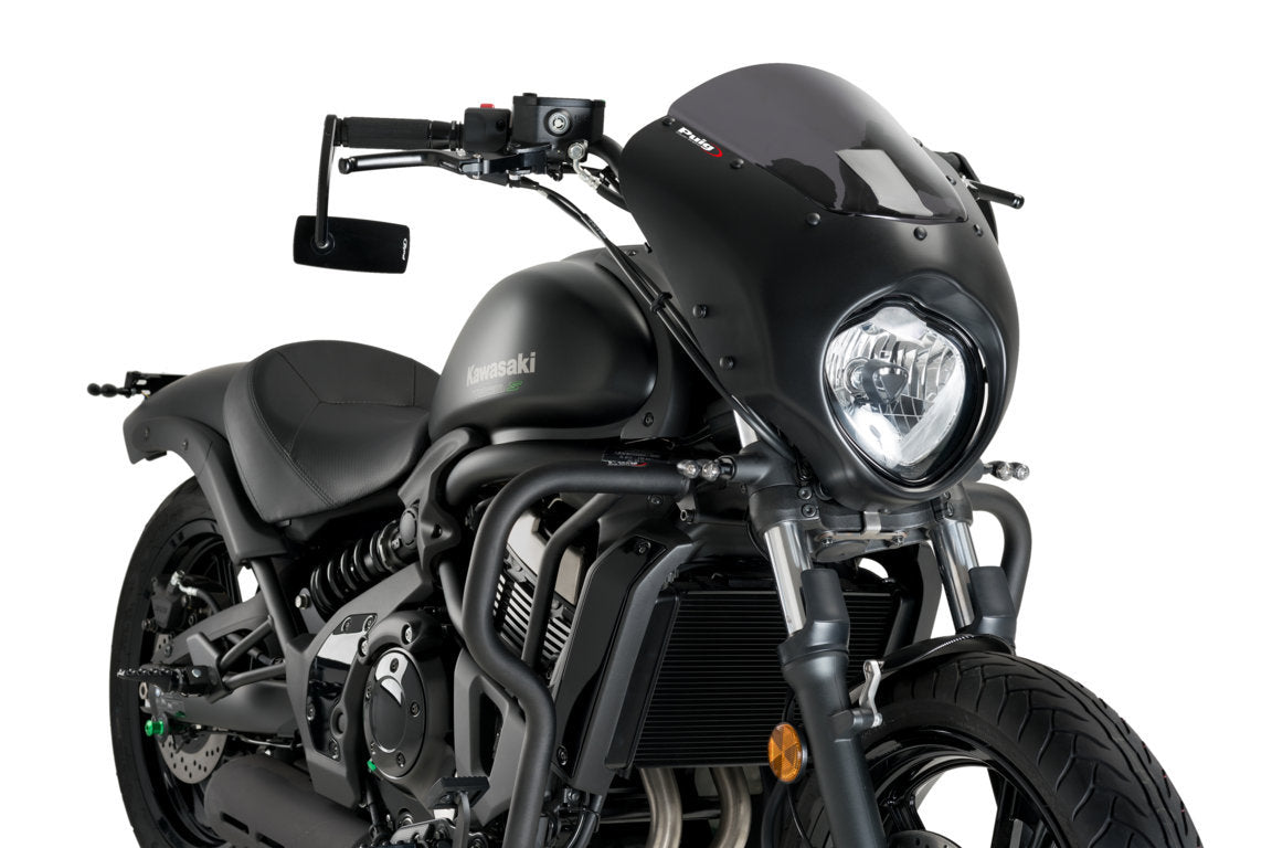 Puig Dark Night Semifairing | Dark Smoke | Kawasaki Vulcan S 2015>Current-M21108F-Screens-Pyramid Motorcycle Accessories