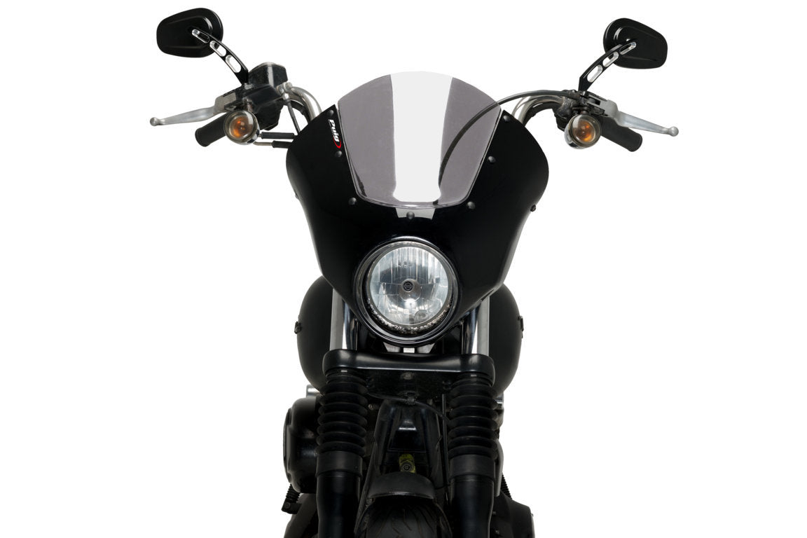 Puig Dark Night Semifairing | Light Smoke | Harley Davidson Dyna Street Bob (FXDB) 2007>2017 -   Pyramid Motorcycle Accessories