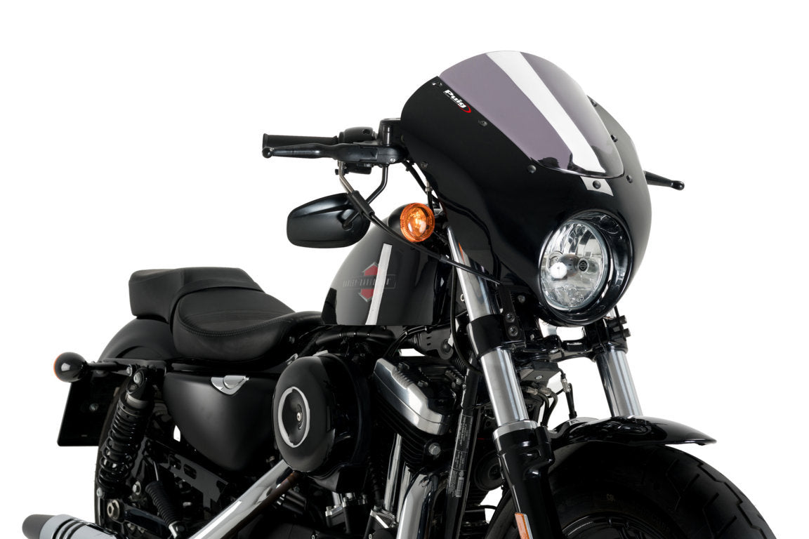 Puig Dark Night Semifairing | Light Smoke | Harley Davidson Sportster Forty Eight Special (XL1200XS) 2018>2020 -   Pyramid Motorcycle Accessories