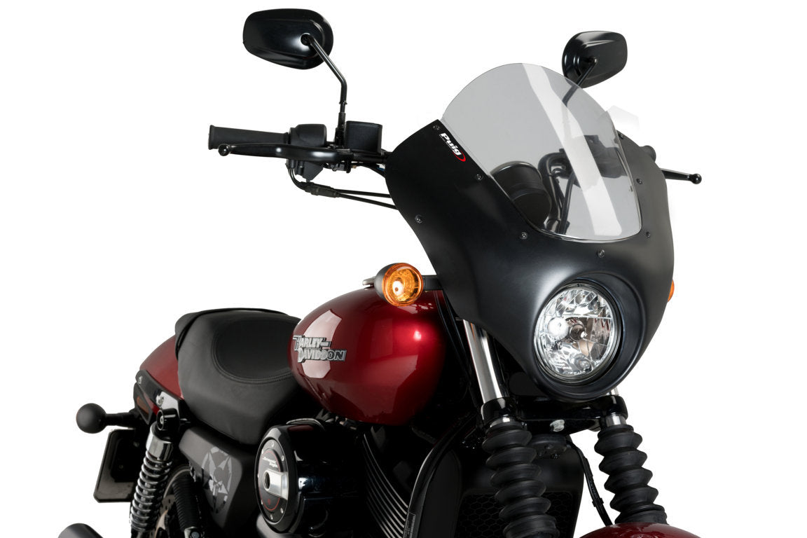 Puig Dark Night Semifairing | Light Smoke | Harley Davidson Street 750 (XG750) 2017>2020 -   Pyramid Motorcycle Accessories