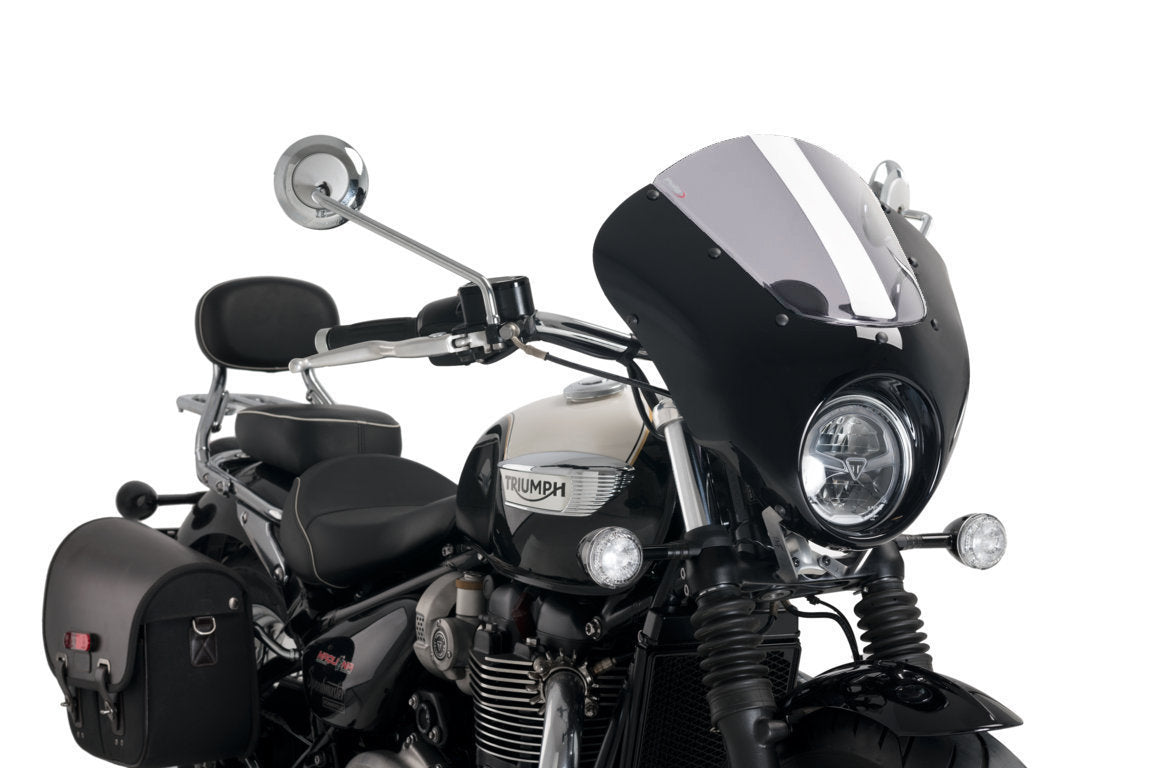 Puig Dark Night Semifairing | Light Smoke | Triumph Bonneville Speedmaster 2018>Current-Screens-Pyramid Motorcycle Accessories