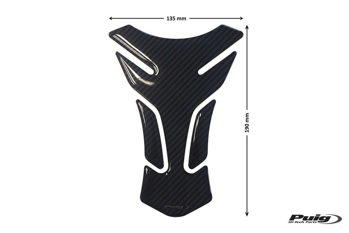 Puig Drei Tank Pad | Carbon Look-Tank Protection-Pyramid Motorcycle Accessories