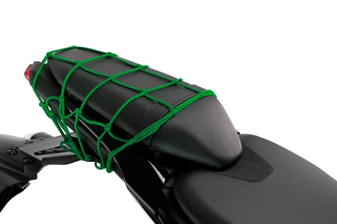Puig Elastic Storage Net | Green-M0788V-Storage-Pyramid Motorcycle Accessories