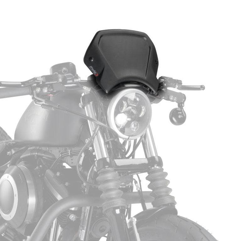 Puig Fly Screen | (Aluminium) Matte Black | Harley Davidson Sportster 883 Iron 2009>Current-M1352N-Screens-Pyramid Motorcycle Accessories