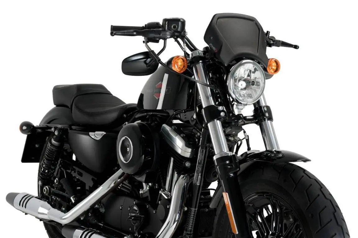 Puig Fly Screen | (Aluminium) Matte Black | Harley Davidson Sportster Forty-Eight 48 (XL1200X) 2017>2020 -  Shop name