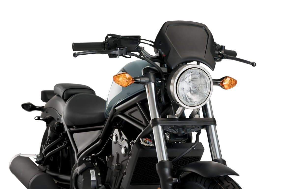 Puig Fly Screen | (Aluminium) Matte Black | Honda CMX 300 Rebel 2017>Current-M3701N-Screens-Pyramid Motorcycle Accessories