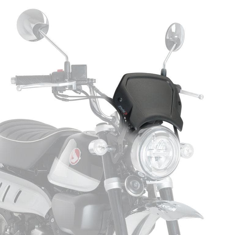 Puig Fly Screen | (Aluminium) Matte Black | Honda Monkey 125 2018>Current-M3505N-Screens-Pyramid Motorcycle Accessories