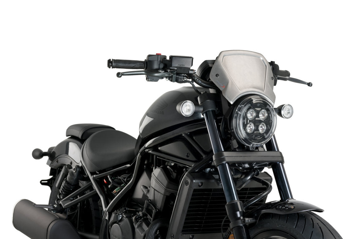 Puig Fly Screen | (Aluminium) Silver | Honda CMX 1100 Rebel 2021>Current -   Pyramid Motorcycle Accessories
