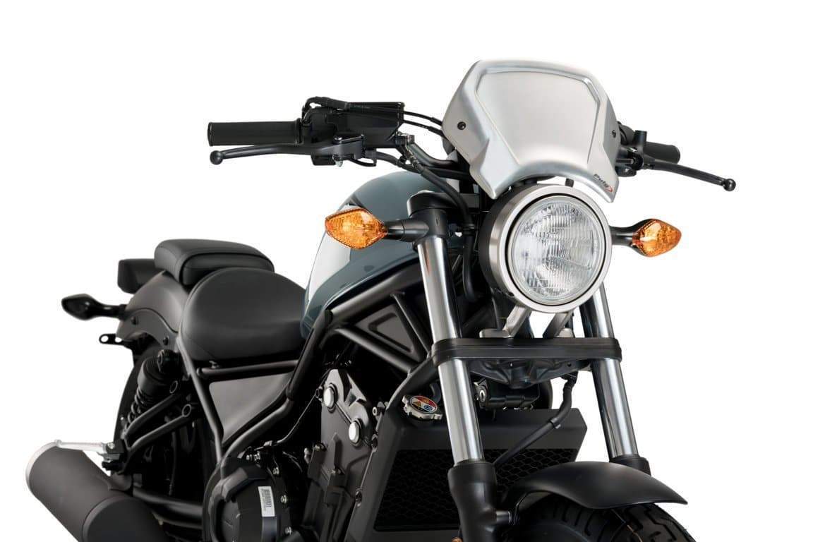 Puig Fly Screen | (Aluminium) Silver | Honda CMX 500 Rebel 2017>Current-M3701P-Screens-Pyramid Motorcycle Accessories