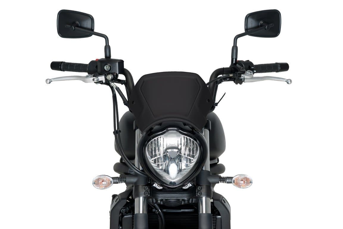 Puig Fly Screen - Fork Mounted | (Aluminium) Matte Black-M3592N-Screens-Pyramid Motorcycle Accessories