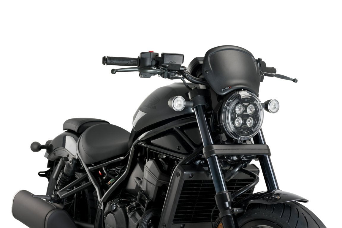 Puig Fly Screen | Matte Black | Honda CMX 1100 Rebel 2021>Current -   Pyramid Motorcycle Accessories