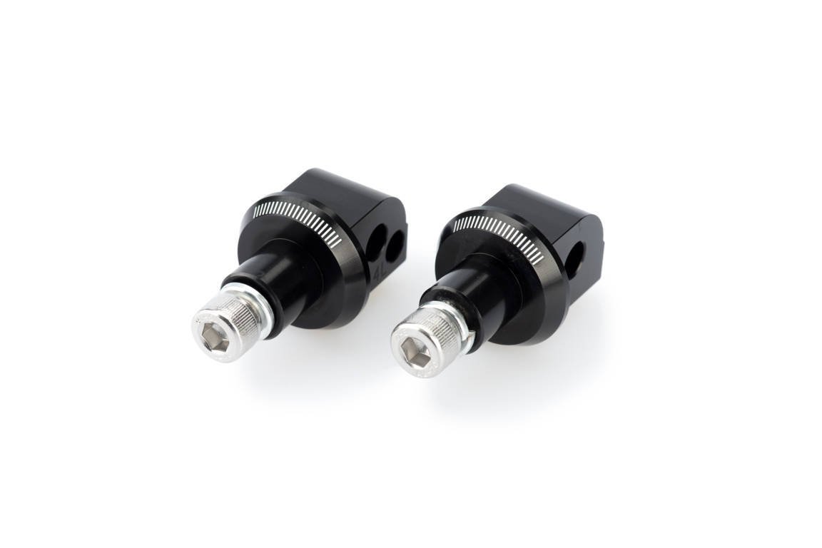 Puig Footpeg Adaptors Passenger | Black | Aprilia SRV 850 2012>2016 -  Shop name