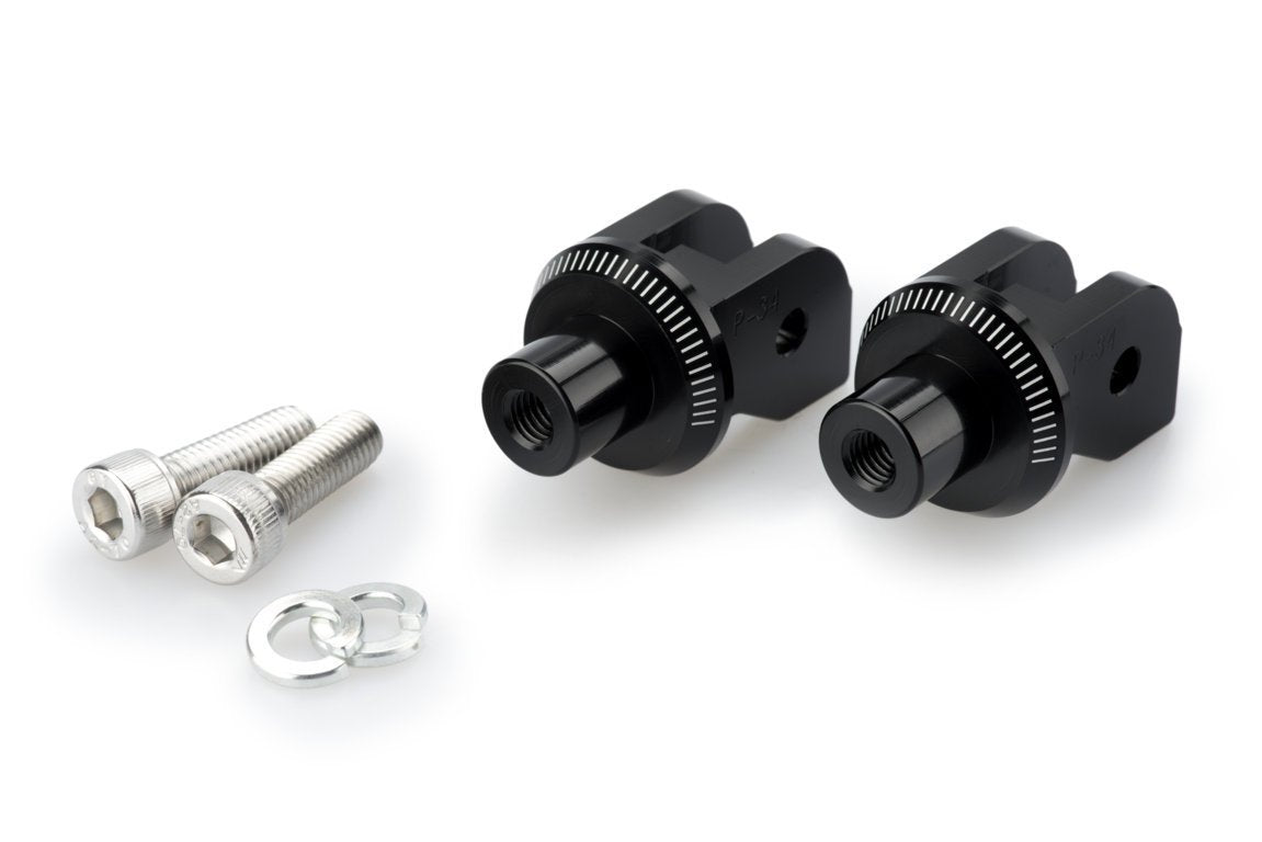 Puig Footpeg Adaptors Passenger | Black | Ducati Multistrada 1200/S 2017>Current -  Shop name