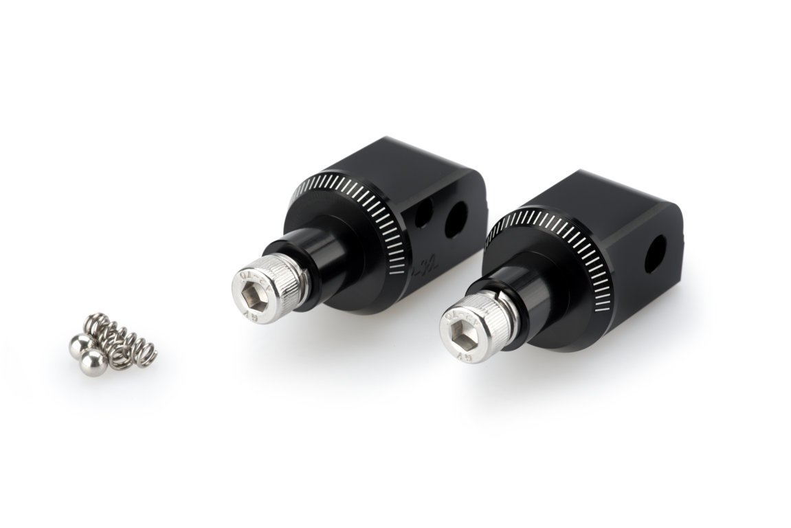 Puig Footpeg Adaptors Passenger | Black | KTM RC 390 2014>2019 -  Shop name