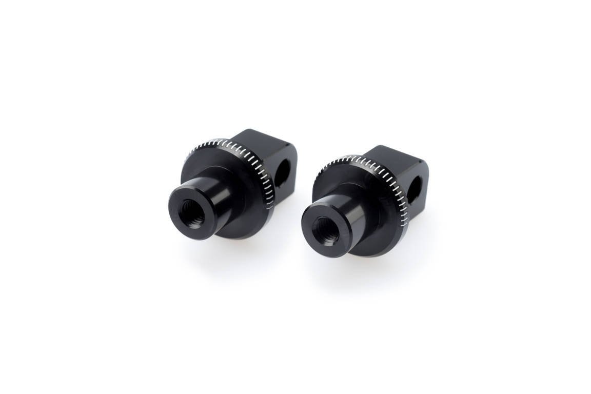 Puig Footpeg Adaptors Passenger | Black | Suzuki GW 250 Inazuma 2013>2017-Adaptors-Pyramid Motorcycle Accessories