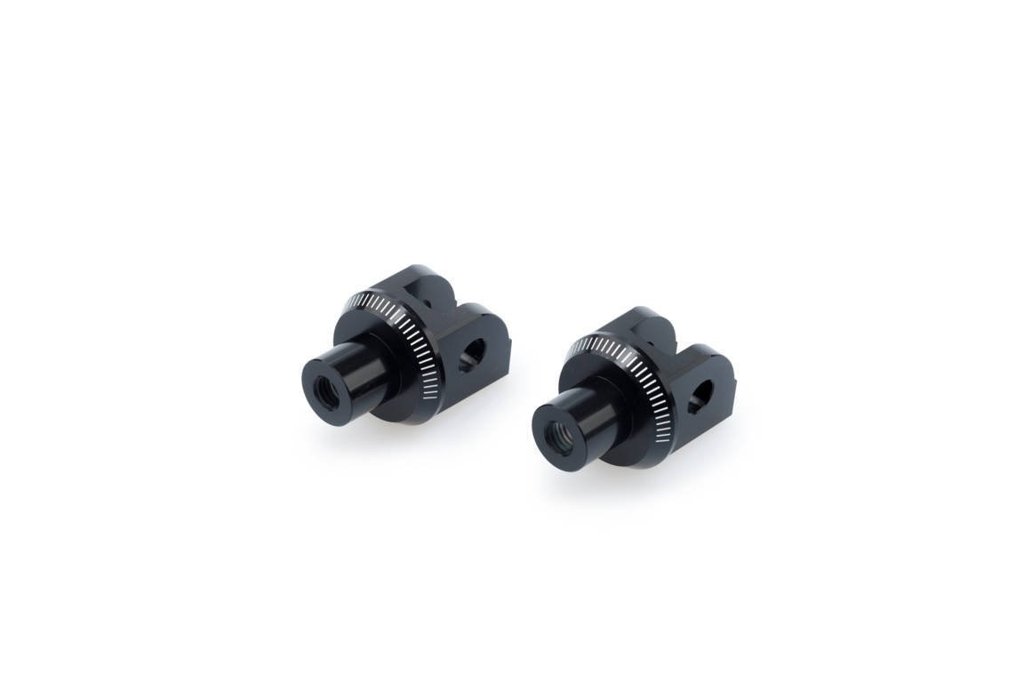 Puig Footpeg Adaptors Rider | Black | Aprilia Shiver 750 2007>2016-Adaptors-Pyramid Motorcycle Accessories