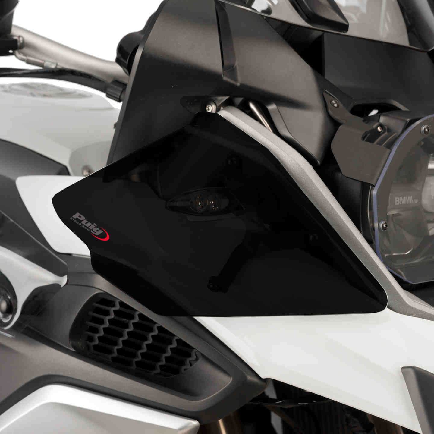 Puig Front Upper Deflectors | Dark Smoke | BMW F750 GS 2018>Current-M9847F-Wind Deflectors-Pyramid Motorcycle Accessories
