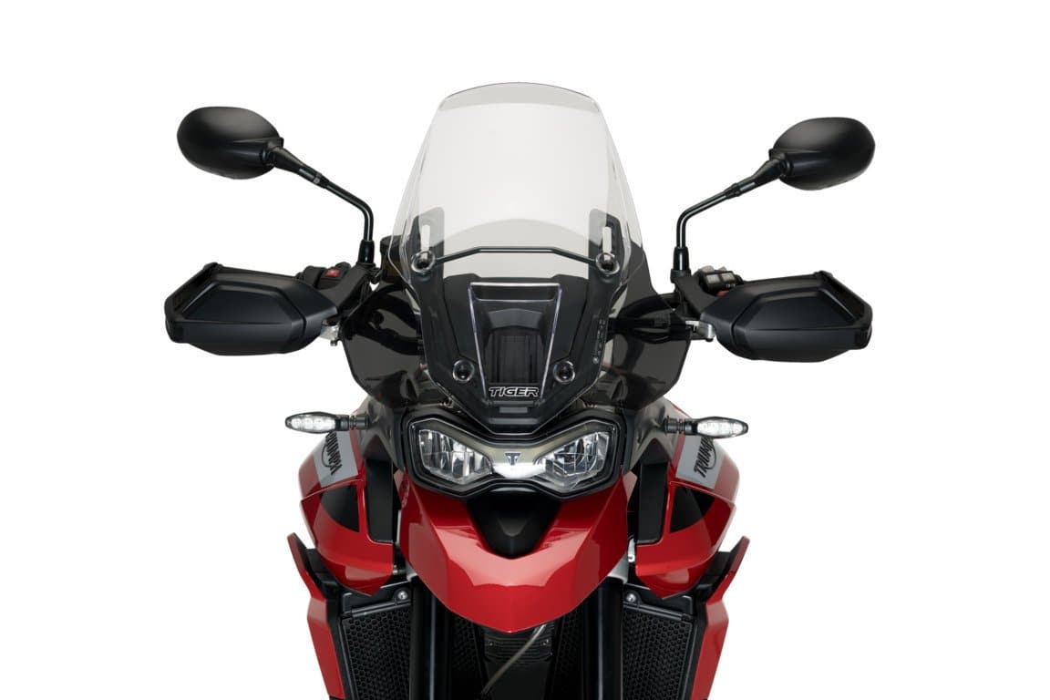 Puig Front Upper Deflectors | Dark Smoke | Triumph Tiger 900 2020>Current-M20420F-Wind Deflectors-Pyramid Motorcycle Accessories