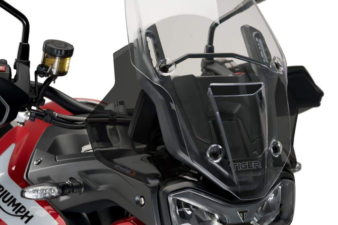 Puig Front Upper Deflectors | Dark Smoke | Triumph Tiger 900 GT Low 2020>Current-M20420F-Wind Deflectors-Pyramid Motorcycle Accessories