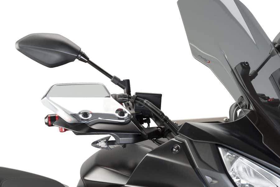 Puig Handguard Extensions | Clear | Yamaha Tracer 700 2016>2019-M9214W-Handguard Extensions-Pyramid Motorcycle Accessories