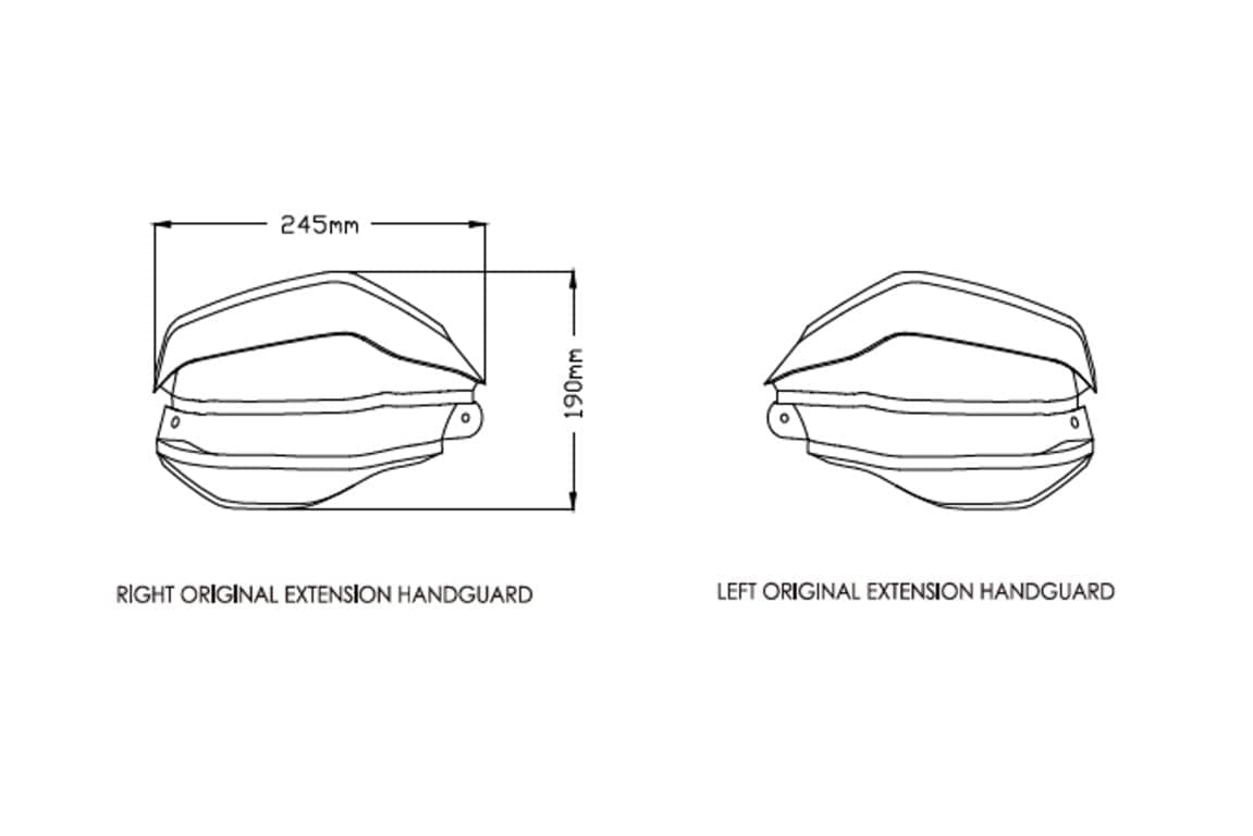 Puig Handguard Extensions | Dark Smoke | Honda CRF 1100 L Africa Twin 2020>Current-M3824F-Handguard Extensions-Pyramid Motorcycle Accessories