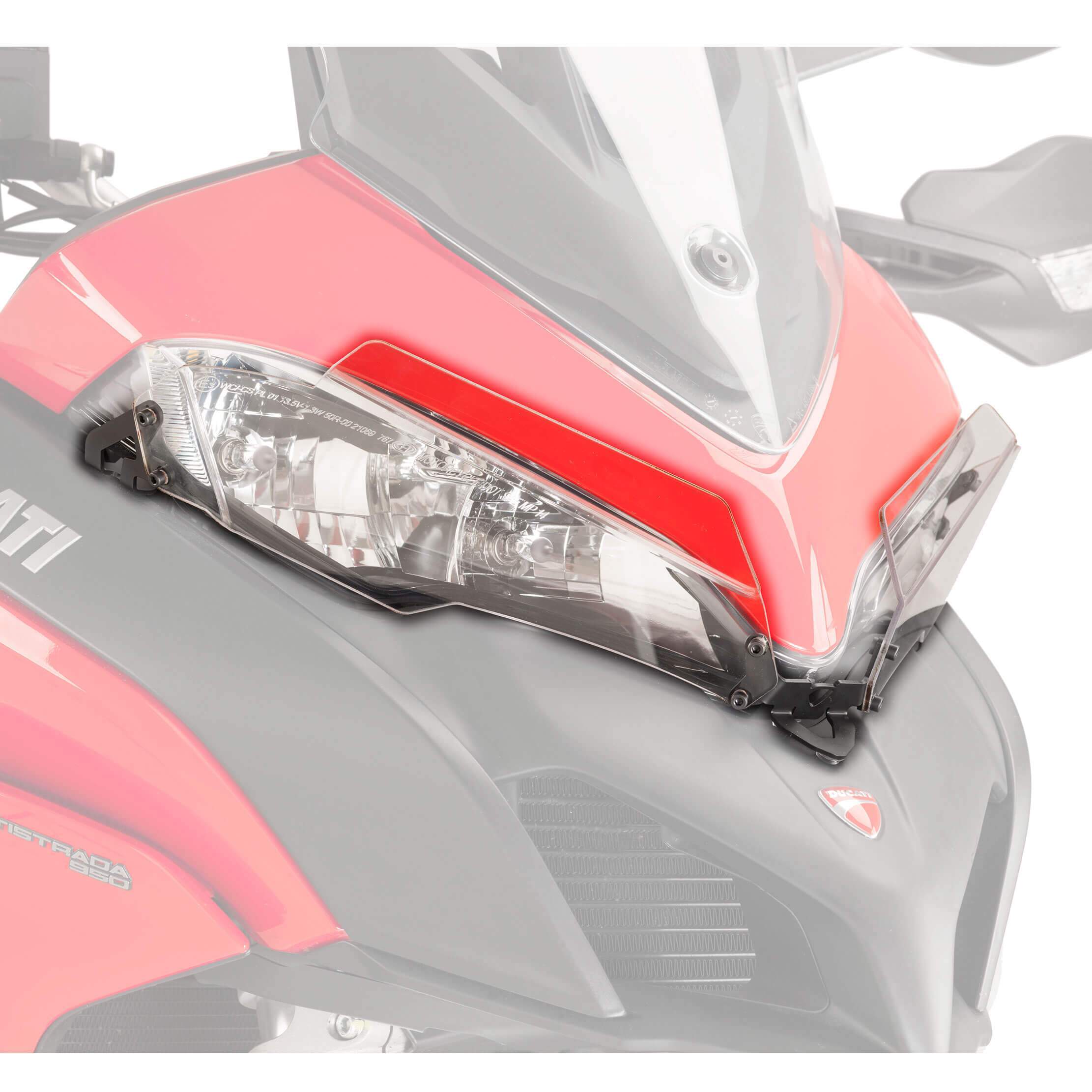 Puig Headlight Guard | Clear | Ducati Multistrada 1260 S D Air 2018>2020-M9401W-Headlight Protection-Pyramid Plastics