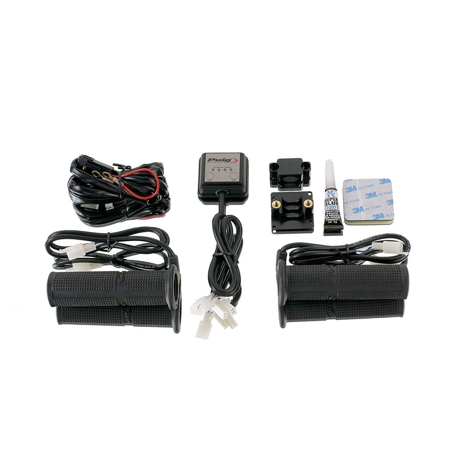 Puig Heated Grips | Black-Heated Grips-Pyramid Motorcycle Accessories