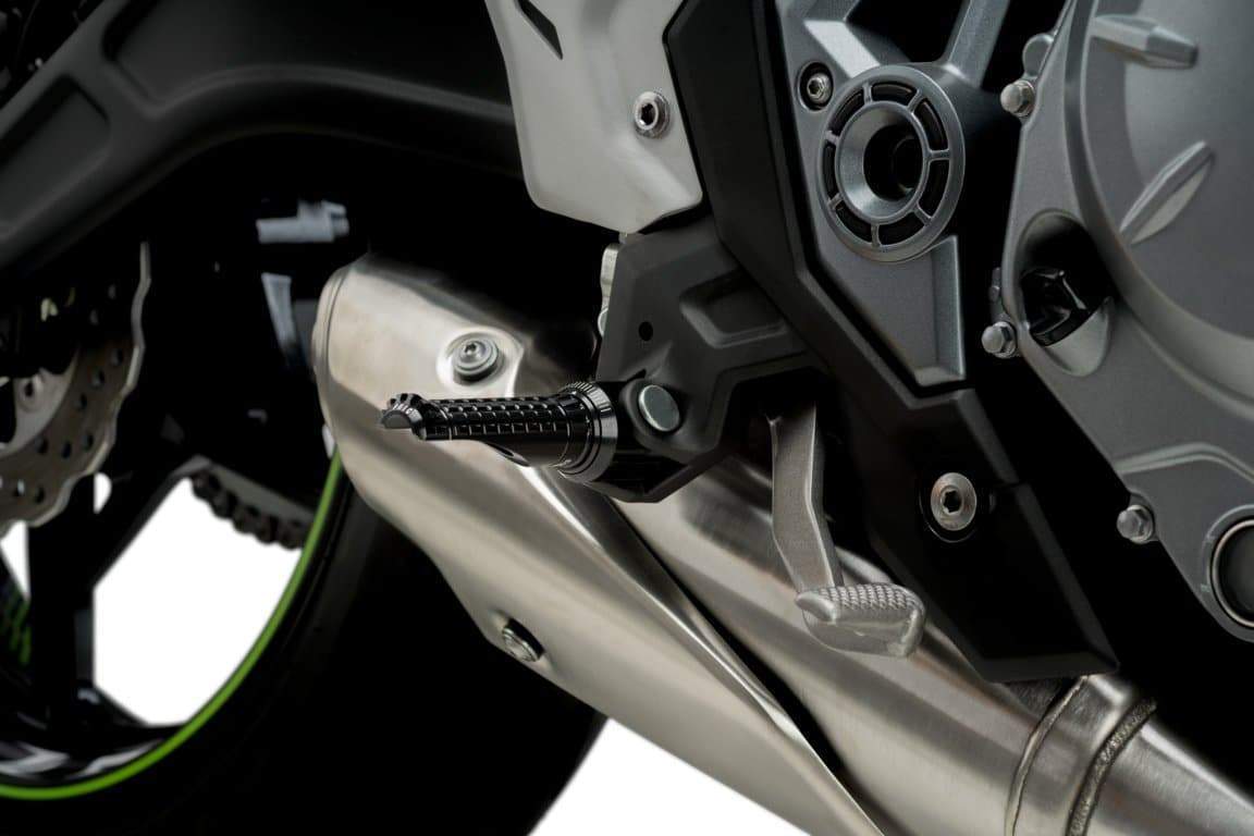 Puig Hi-Tech R-Fighter Footpegs | Black Anodised Aluminium-M9192N-Footpegs-Pyramid Motorcycle Accessories