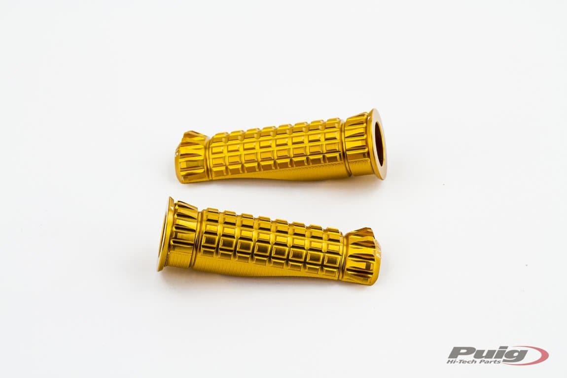 Puig Hi-Tech R-Fighter Footpegs | Gold Anodised Aluminium-M9192O-Footpegs-Pyramid Motorcycle Accessories