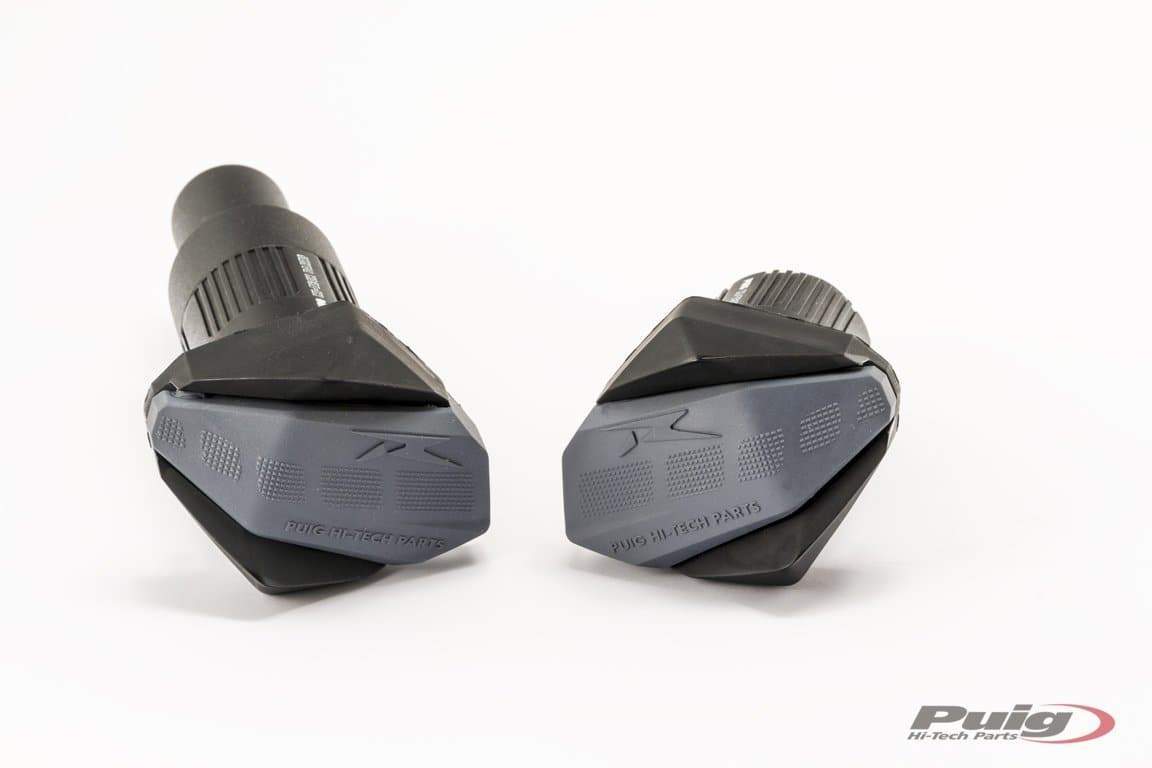 Puig Hi-Tech R12 Frame Sliders | Black | Kawasaki Ninja H2 SX 2018>Current-M9708N-Crash Protection-Pyramid Motorcycle Accessories