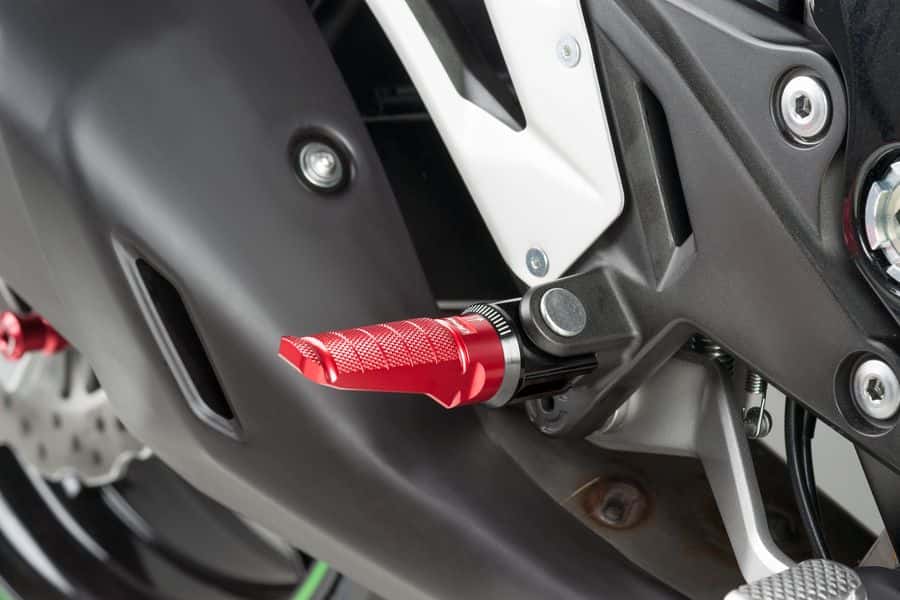 Puig Hi-Tech Racing Footpegs | Red Anodised Aluminium-M6301R-Footpegs-Pyramid Motorcycle Accessories