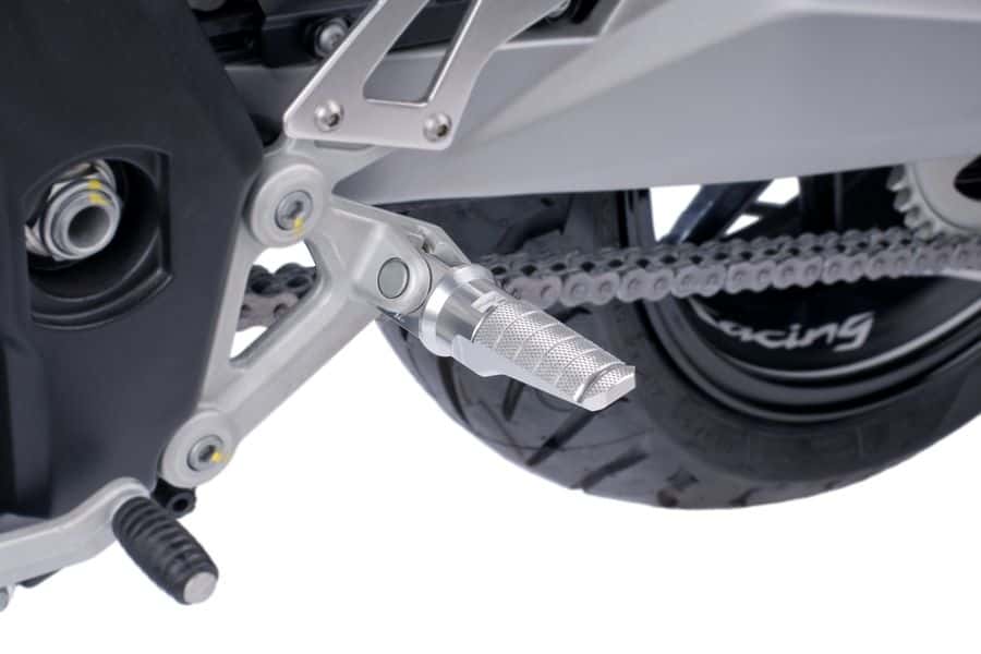 Puig Hi-Tech Racing Footpegs | Silver Anodised Aluminium-M6301P-Footpegs-Pyramid Motorcycle Accessories