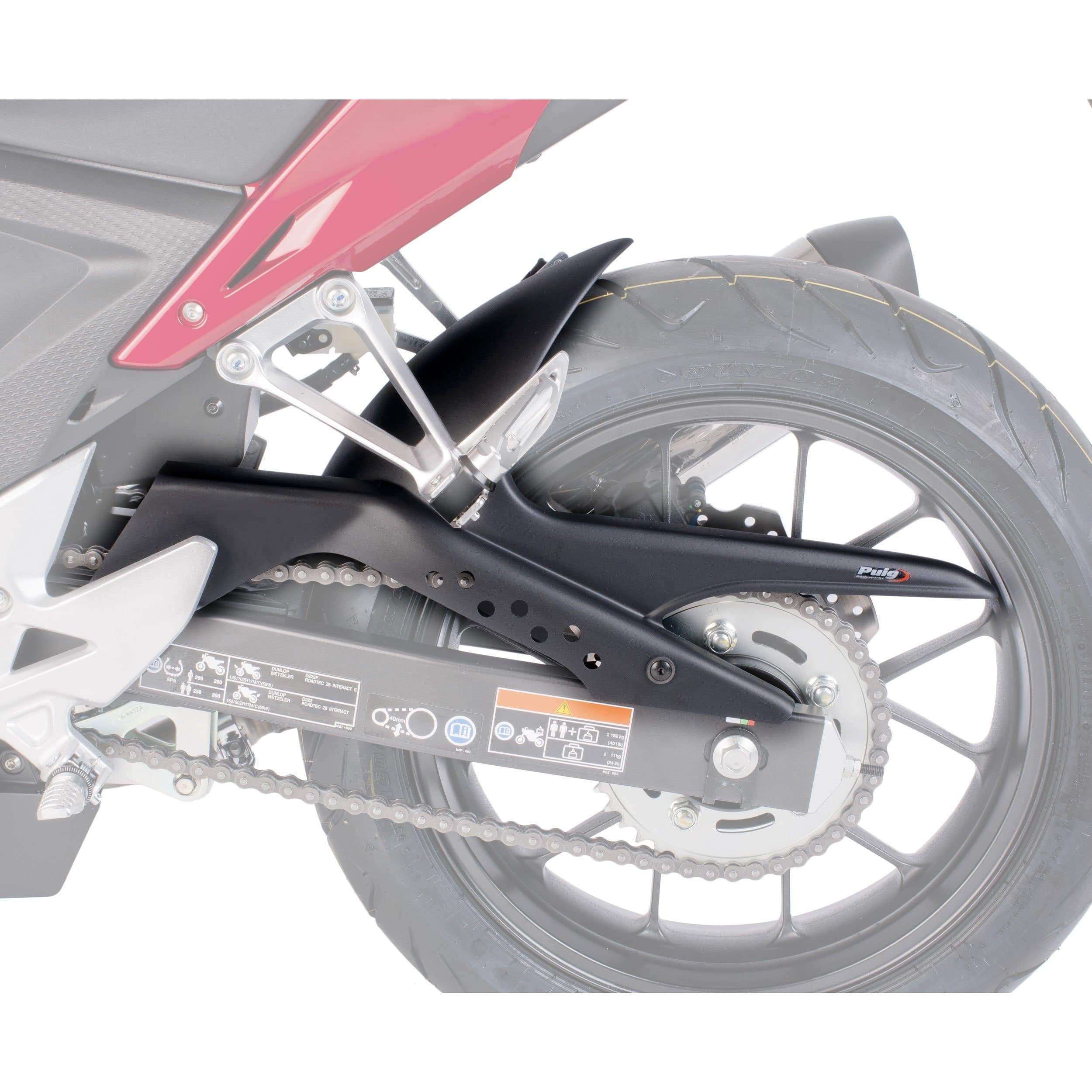 Puig Hugger | Matte Black | Honda CB 500 F 2013>2018-M6354J-Huggers-Pyramid Motorcycle Accessories