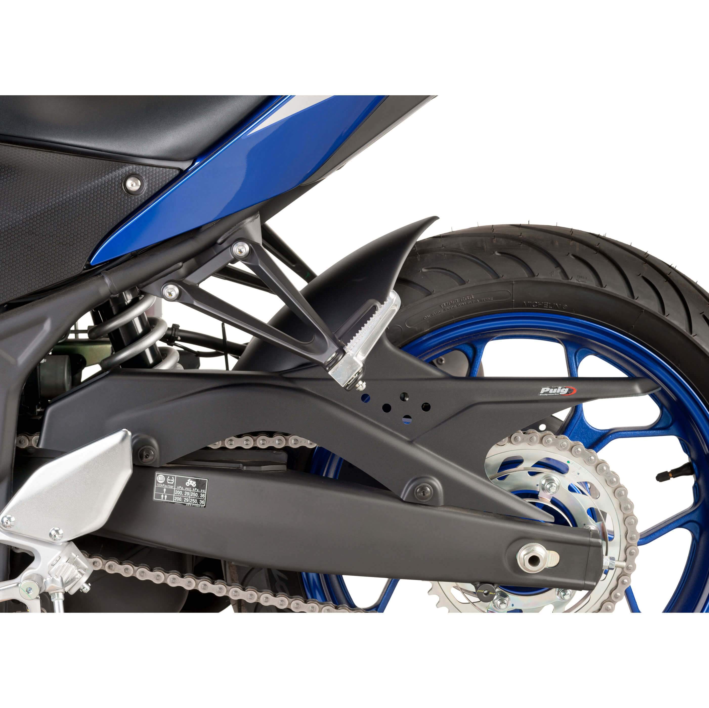 Puig Hugger | Matte Black | Yamaha MT-03 2016>Current-M8558J-Huggers-Pyramid Motorcycle Accessories