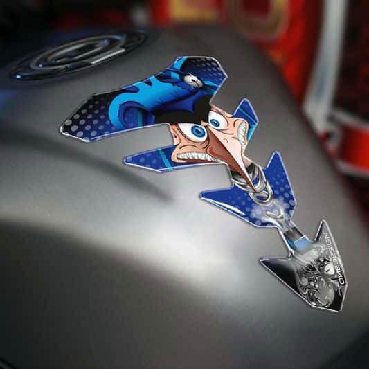 Puig Joker Graphic Tank Pad Stick Fit | Blue -  Shop name