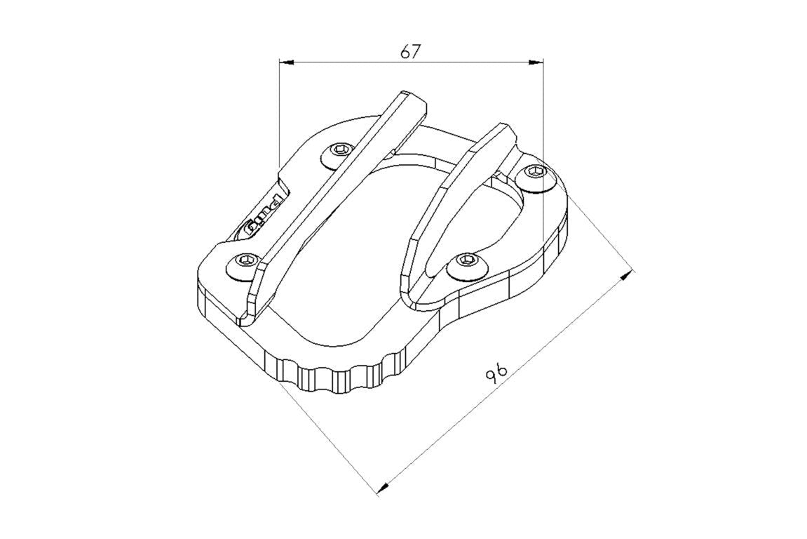 Puig Kickstand Extension | Black | Triumph Tiger 1200 Alpine/Desert 2020>2020 -   Pyramid Motorcycle Accessories