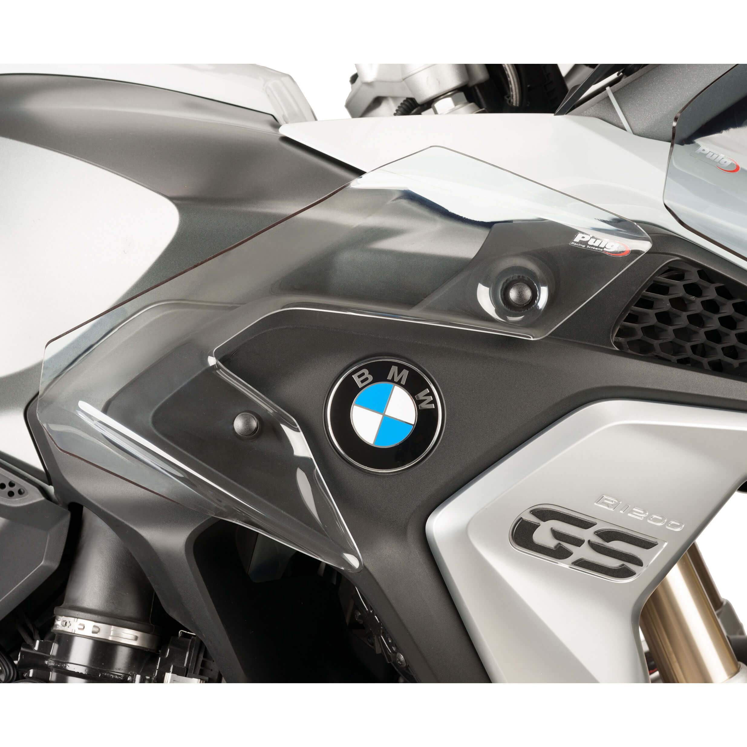Puig Lower Wind Deflectors | Clear | BMW R1200 GS 2013>2018-M9848W-Wind Deflectors-Pyramid Motorcycle Accessories