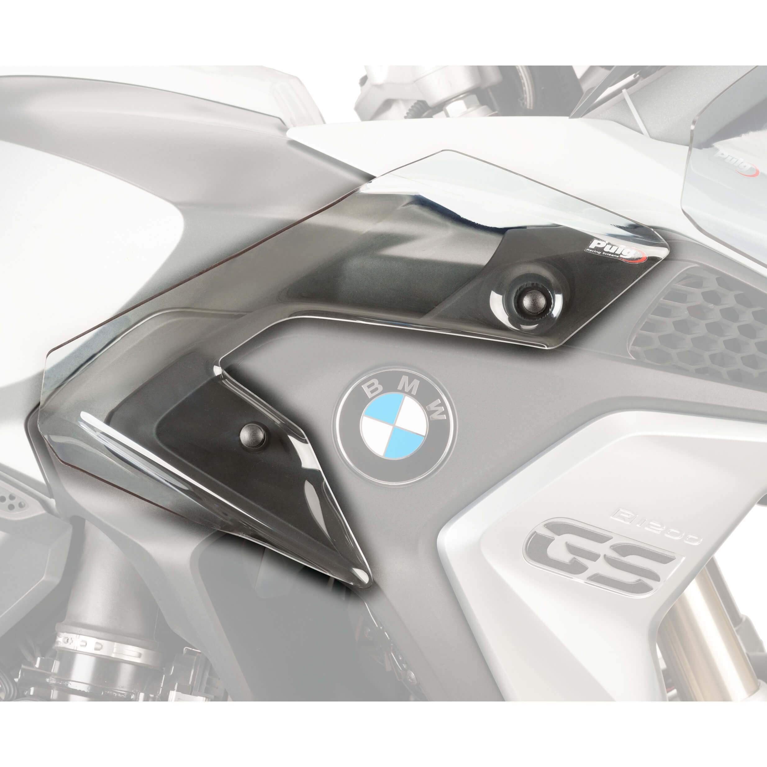 Puig Lower Wind Deflectors | Clear | BMW R1200 GS 2013>2018-M9848W-Wind Deflectors-Pyramid Motorcycle Accessories