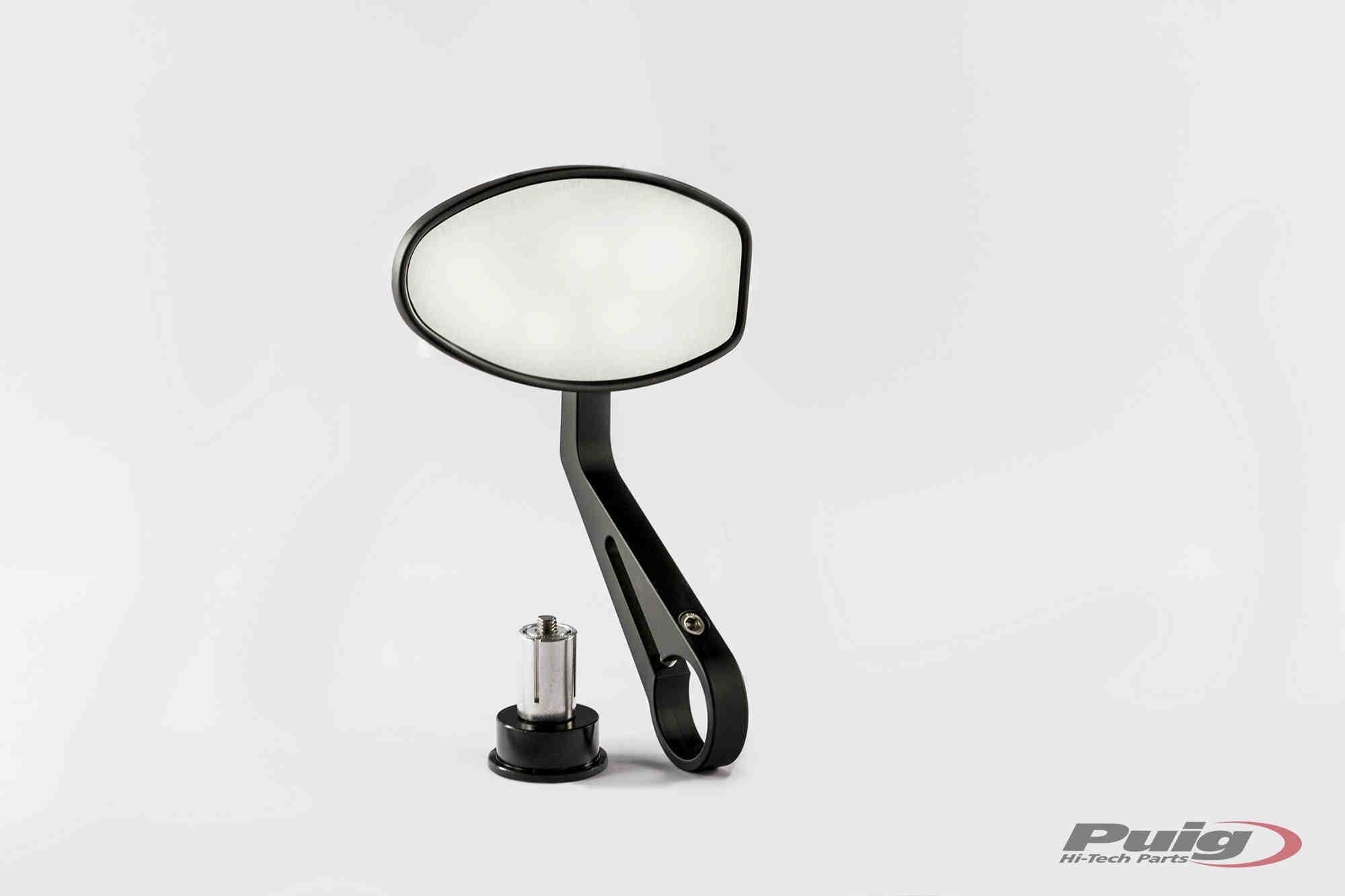 Puig MP Bar End Mirror | Black-Mirrors-Pyramid Motorcycle Accessories