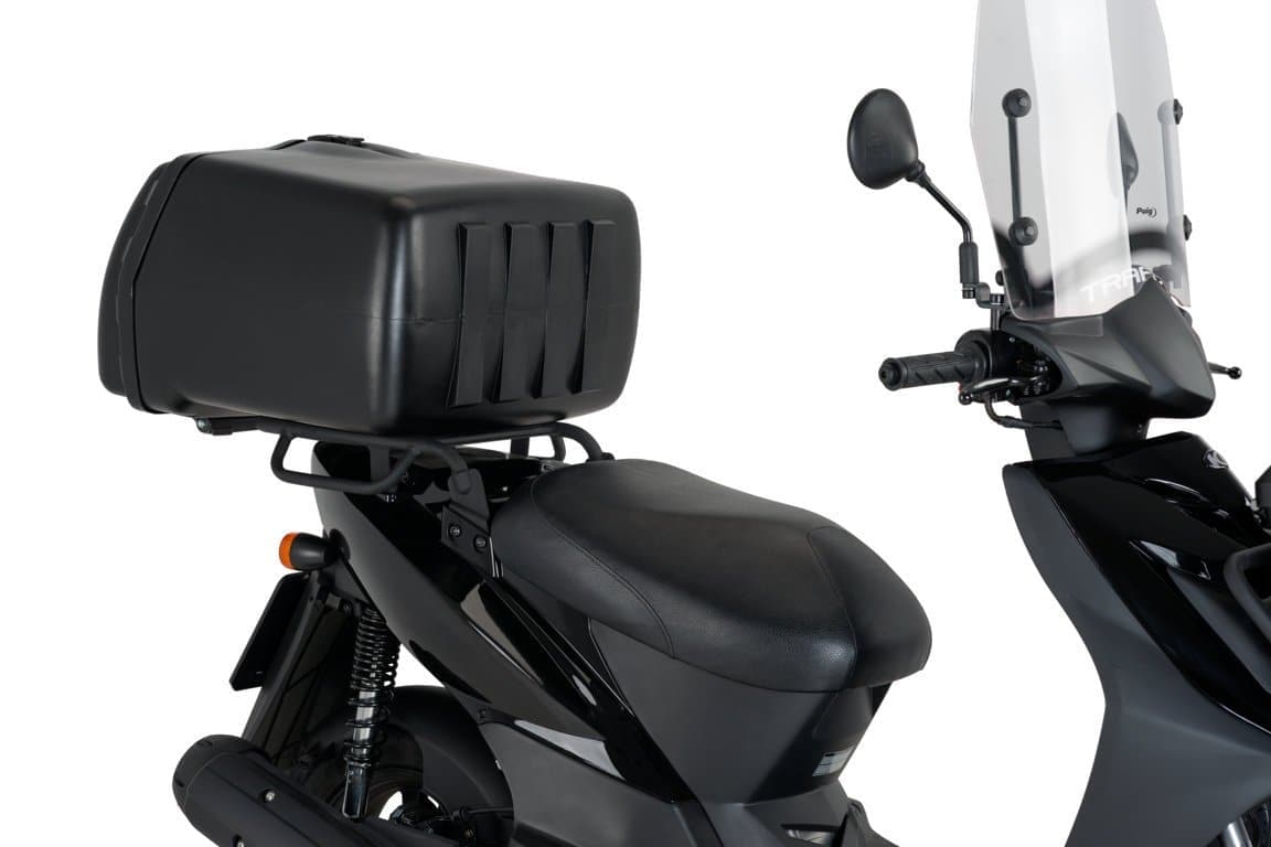 Puig Maxi Box 90L with Lock (Fitting Kit Included) | Black-M0468N-Storage-Pyramid Motorcycle Accessories
