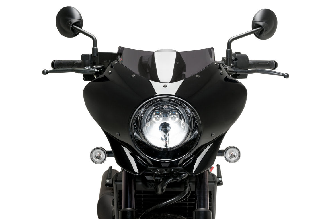 Puig Mirage Sport Screen | Gloss Black/Dark Smoke | Honda CMX 1100 Rebel 2021>Current-M21460F-Screens-Pyramid Motorcycle Accessories