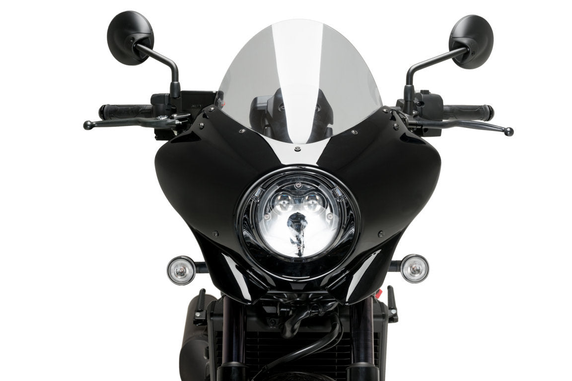 Puig Mirage Touring Screen | Gloss Black/Light Smoke | Honda CMX 1100 Rebel 2021>Current-M21461H-Screens-Pyramid Motorcycle Accessories