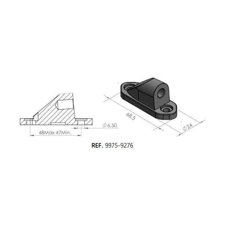 Puig Mirror Adaptor Left or Right Side | Black | Kawasaki Ninja 125 2019>Current-M9975N-Adaptors-Pyramid Plastics