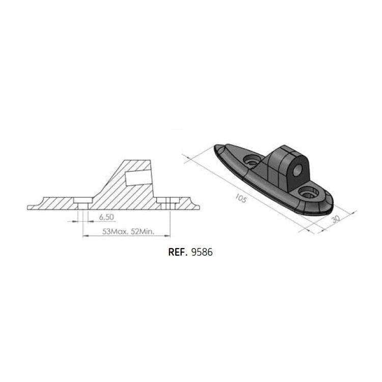 Puig Mirror Adaptor Left or Right Side | Black | Yamaha YZF-R3 2015>Current -  Shop name