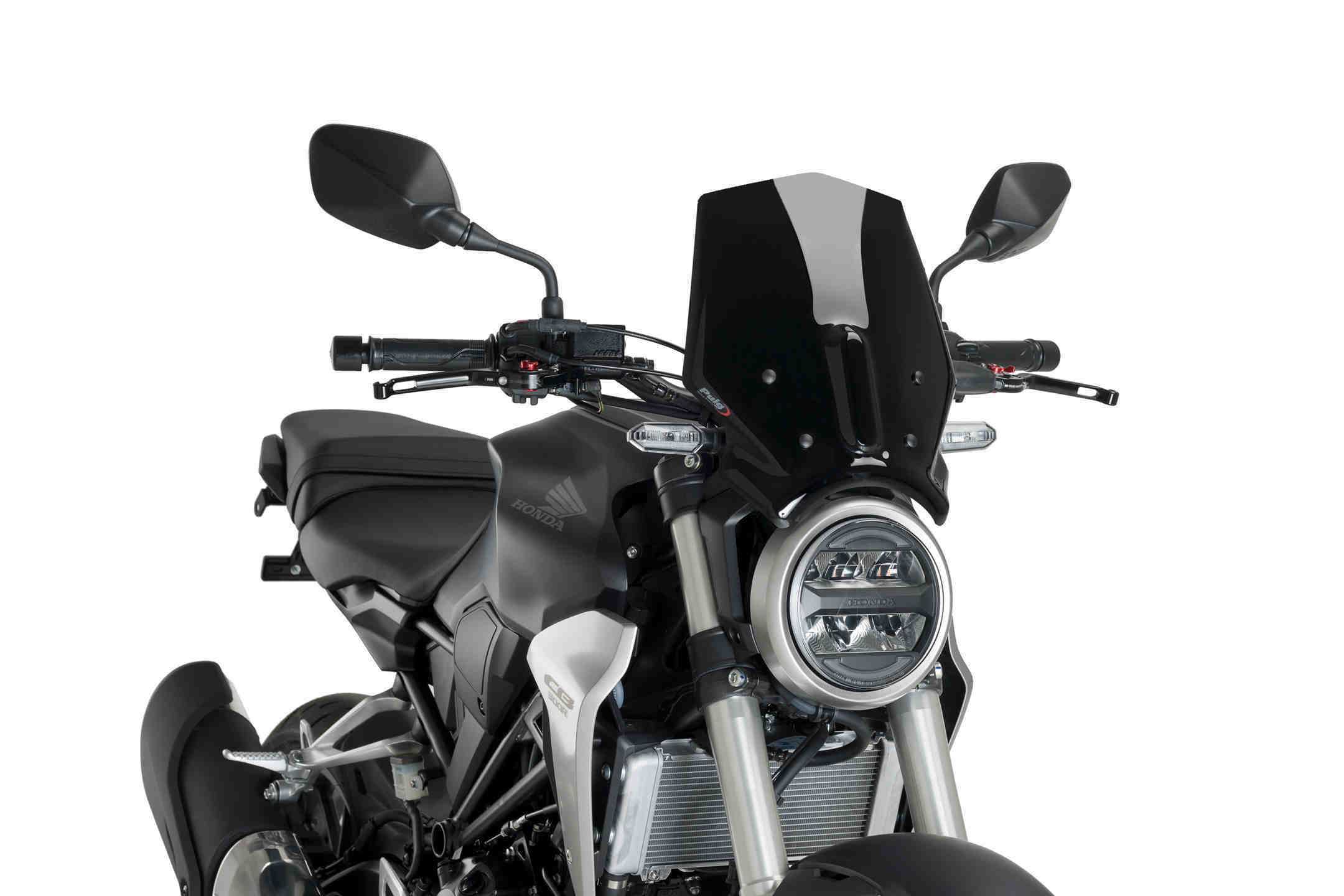 Puig Neo Sports Screen | Black (Opaque) | Honda CB125R/CB300R 2018>2023 -  Shop name
