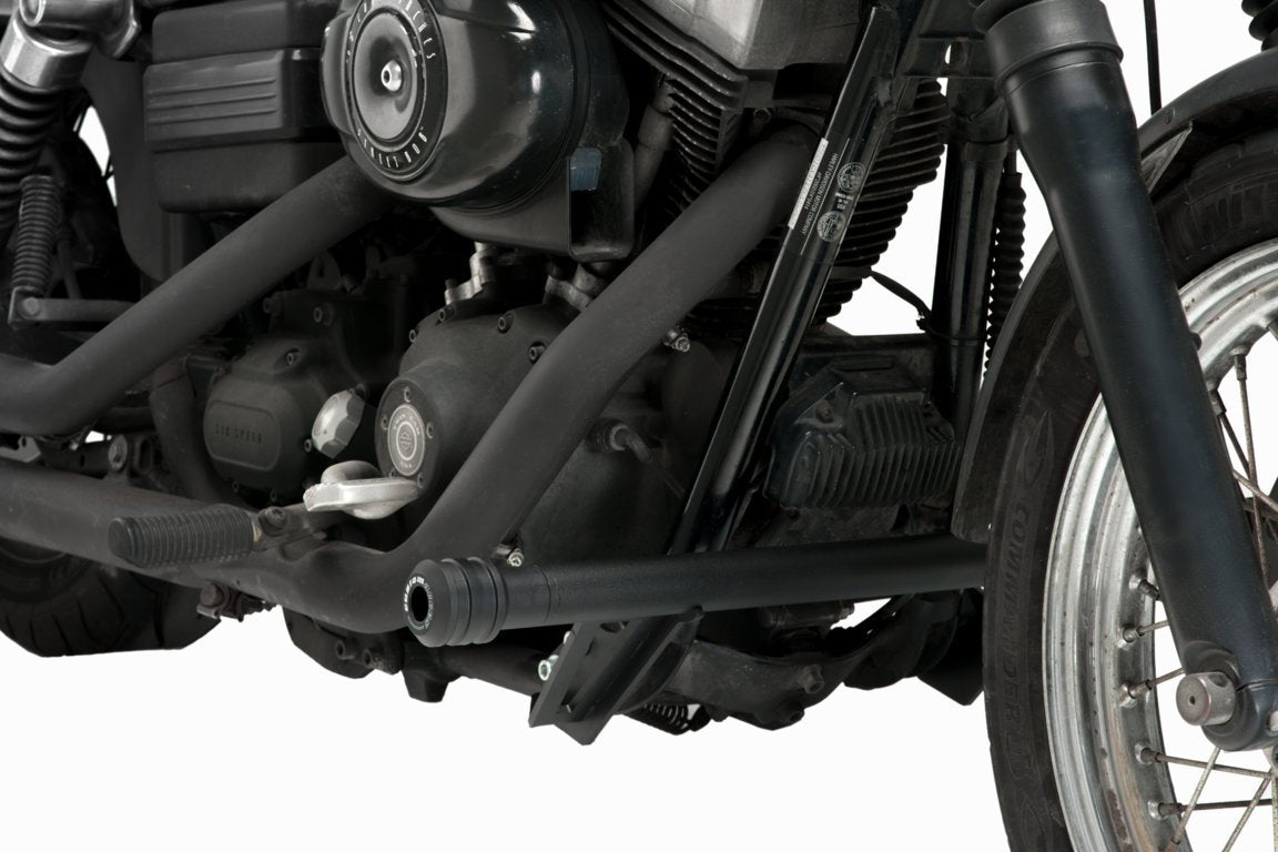 Puig Opie Frame Sliders | Black | Harley Davidson Dyna Super Glide Sport (FXDX) 1999>2003-Crash Protection-Pyramid Motorcycle Accessories