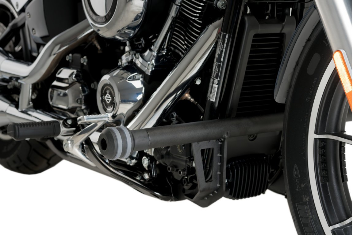 Puig Opie Frame Sliders | Black | Harley Davidson Softail Low Rider (FXLR) 2018>2019-Crash Protection-Pyramid Motorcycle Accessories